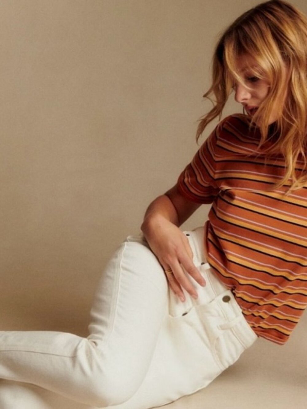 Sezane White Skinny Jeans, Le Slim Parfait Ecru Size 8 NWT